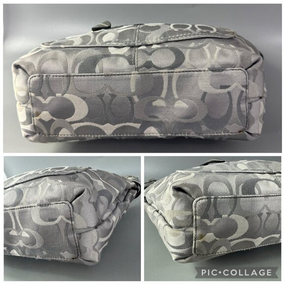 Coach F15054 Optic Signature Penelope Signature Canvas Hobo Shoulder Bag - Picture 15 of 15